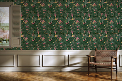 Puck's Forest Green - Night - Wallpaper Panel