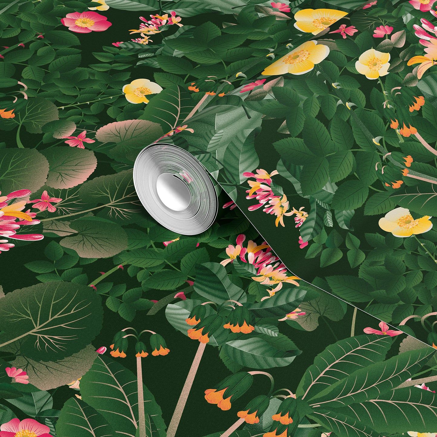 Puck's Forest Green - Night - Wallpaper Panel