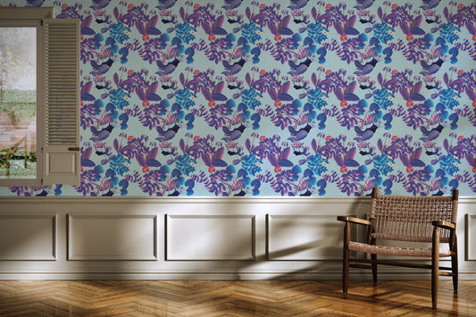 Moonlit Electric Blue - Day - Wallpaper Panel