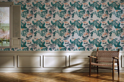 Titania's Teal Tulle - Day - Wallpaper Panel